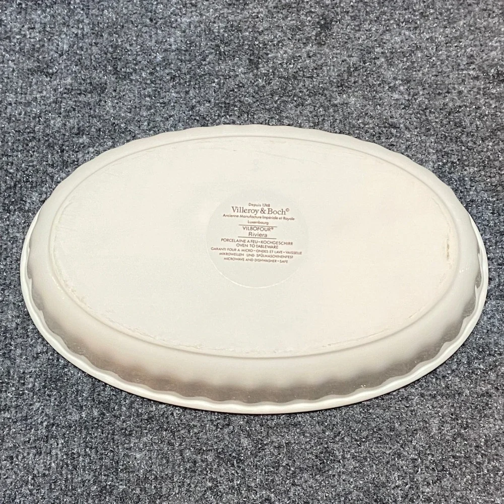 Villeroy & Boch Riviera Vilbofour Oval Baker Porcelain Floral Baking Dish 12 in